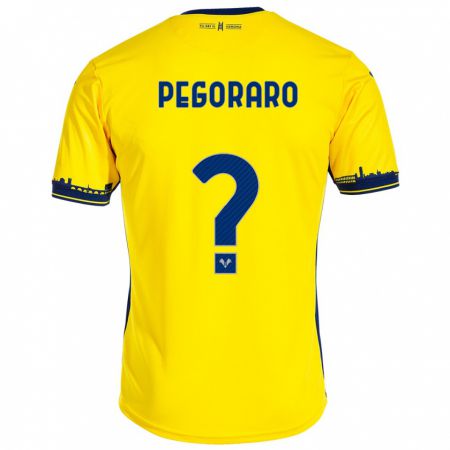 Kandiny Damen Leonardo Pegoraro #0 Gelb Auswärtstrikot Trikot 2023/24 T-Shirt