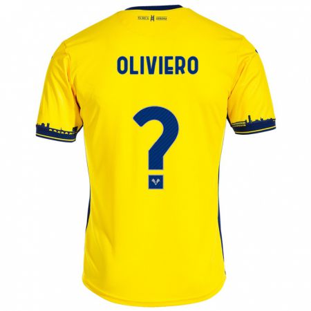 Kandiny Damen Davide Oliviero #0 Gelb Auswärtstrikot Trikot 2023/24 T-Shirt