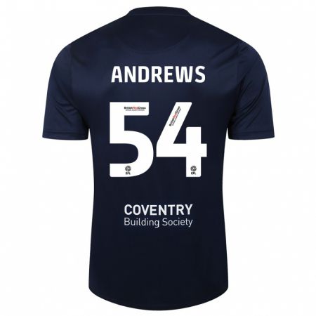 Kandiny Damen Kai Andrews #54 Rote Marine Auswärtstrikot Trikot 2023/24 T-Shirt