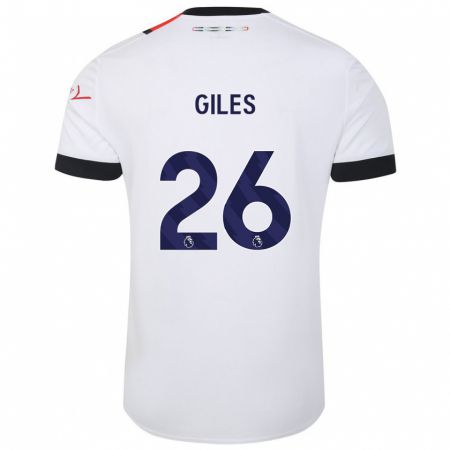 Kandiny Damen Ryan Giles #26 Weiß Auswärtstrikot Trikot 2023/24 T-Shirt