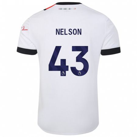 Kandiny Damen Zack Nelson #43 Weiß Auswärtstrikot Trikot 2023/24 T-Shirt