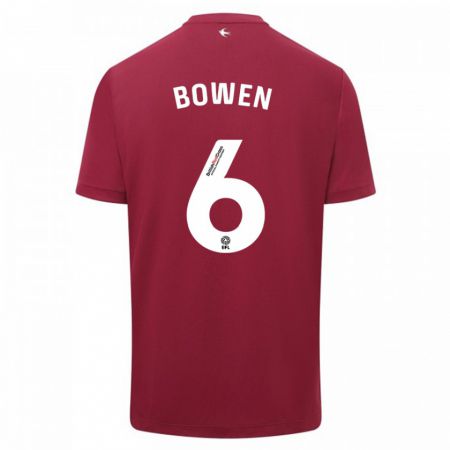 Kandiny Damen Megan Bowen #6 Rot Auswärtstrikot Trikot 2023/24 T-Shirt