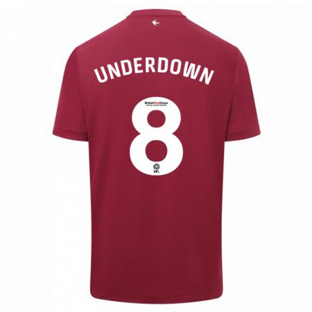 Kandiny Damen Kanisha Underdown #8 Rot Auswärtstrikot Trikot 2023/24 T-Shirt