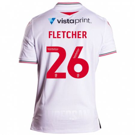 Kandiny Damen Steven Fletcher #26 Weiß Auswärtstrikot Trikot 2023/24 T-Shirt