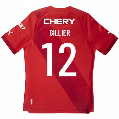 Kandiny Damen Thomas Gillier #12 Rot Auswärtstrikot Trikot 2023/24 T-Shirt