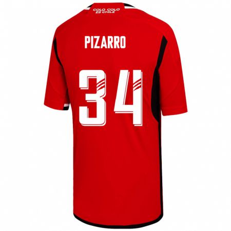 Kandiny Damen Vicente Pizarro #34 Rot Auswärtstrikot Trikot 2023/24 T-Shirt