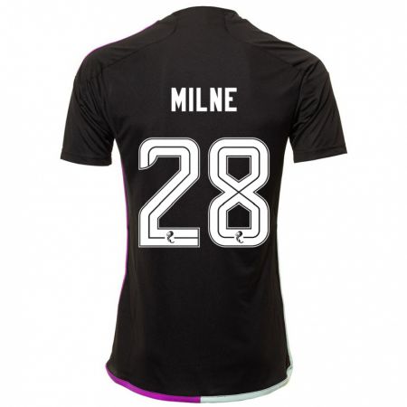 Kandiny Damen Jack Milne #28 Schwarz Auswärtstrikot Trikot 2023/24 T-Shirt