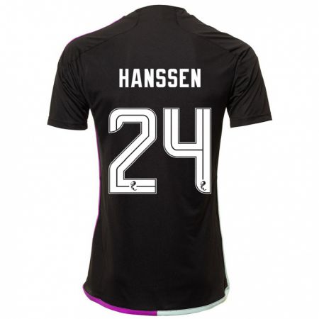 Kandiny Damen Nadine Hanssen #24 Schwarz Auswärtstrikot Trikot 2023/24 T-Shirt
