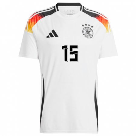 Kandiny Kinder Deutschland Niklas Sule #15 Weiß Heimtrikot Trikot 24-26 T-Shirt