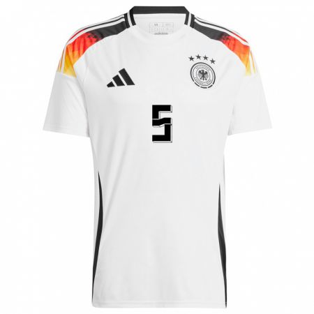 Kandiny Kinder Deutschland Thilo Kehrer #5 Weiß Heimtrikot Trikot 24-26 T-Shirt