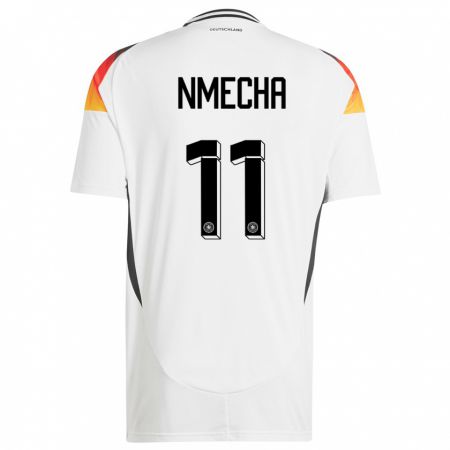 Kandiny Kinder Deutschland Lukas Nmecha #11 Weiß Heimtrikot Trikot 24-26 T-Shirt