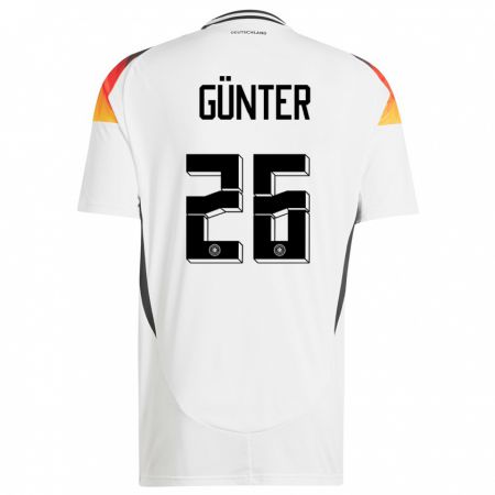 Kandiny Kinder Deutschland Christian Günter #26 Weiß Heimtrikot Trikot 24-26 T-Shirt