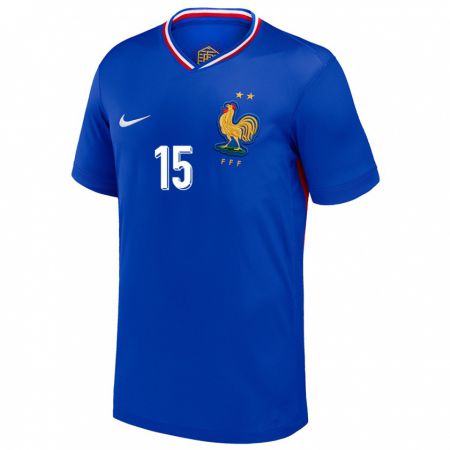 Kandiny Kinder Frankreich Jonathan Clauss #15 Blau Heimtrikot Trikot 24-26 T-Shirt