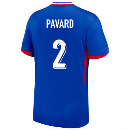 Kandiny Kinder Frankreich Benjamin Pavard #2 Blau Heimtrikot Trikot 24-26 T-Shirt