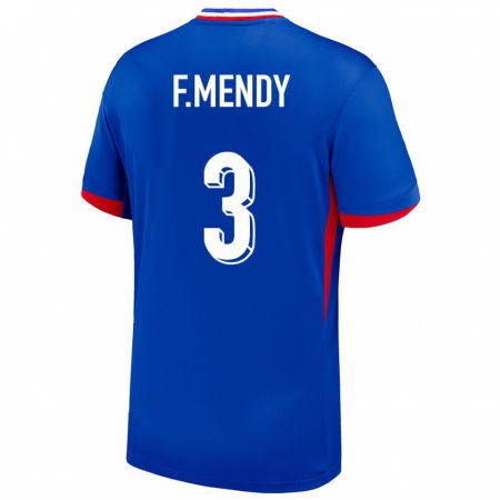 Kandiny Kinder Frankreich Ferland Mendy #3 Blau Heimtrikot Trikot 24-26 T-Shirt