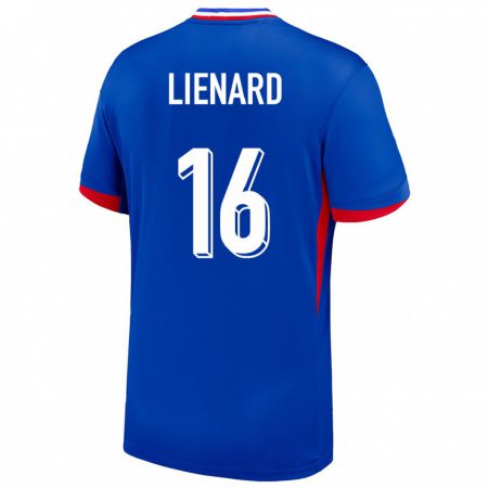 Kandiny Kinder Frankreich Yann Lienard #16 Blau Heimtrikot Trikot 24-26 T-Shirt