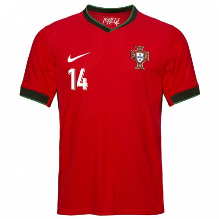 Kandiny Kinder Portugal Goncalo Inacio #14 Rot Heimtrikot Trikot 24-26 T-Shirt