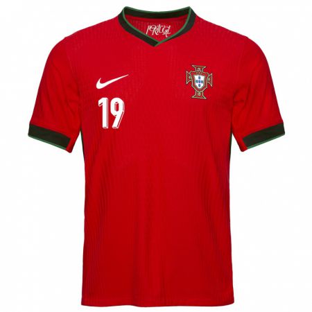 Kandiny Kinder Portugal Diana Gomes #19 Rot Heimtrikot Trikot 24-26 T-Shirt