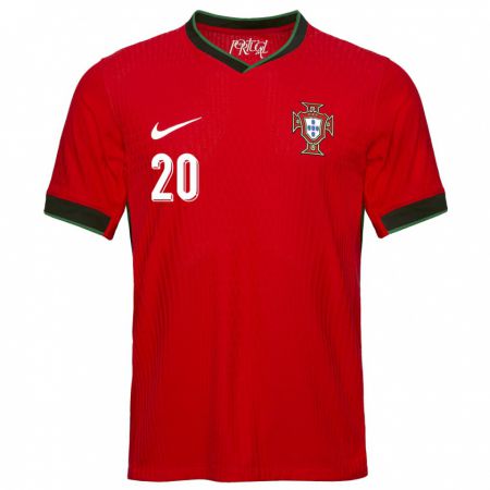 Kandiny Kinder Portugal Fabio Silva #20 Rot Heimtrikot Trikot 24-26 T-Shirt