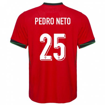 Kandiny Kinder Portugal Pedro Neto #25 Rot Heimtrikot Trikot 24-26 T-Shirt