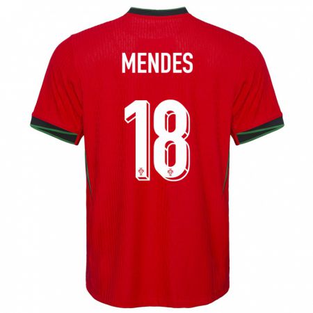 Kandiny Kinder Portugal Carolina Mendes #18 Rot Heimtrikot Trikot 24-26 T-Shirt