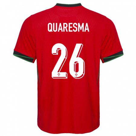 Kandiny Kinder Portugal Eduardo Quaresma #26 Rot Heimtrikot Trikot 24-26 T-Shirt