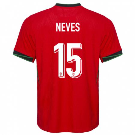 Kandiny Kinder Portugal Joao Neves #15 Rot Heimtrikot Trikot 24-26 T-Shirt