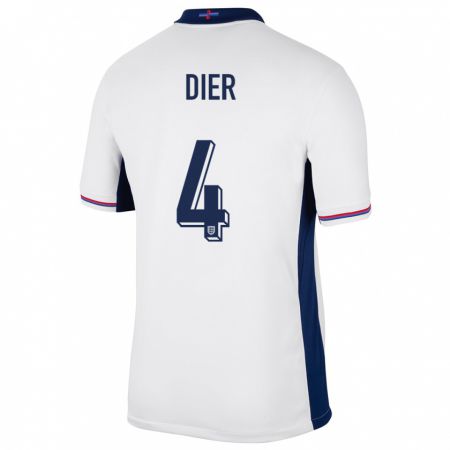 Kandiny Kinder England Eric Dier #4 Weiß Heimtrikot Trikot 24-26 T-Shirt