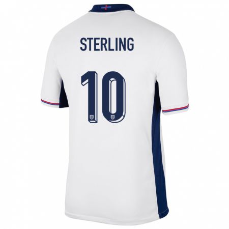 Kandiny Kinder England Raheem Sterling #10 Weiß Heimtrikot Trikot 24-26 T-Shirt