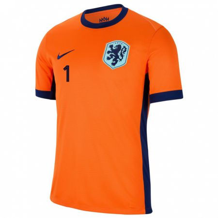 Kandiny Kinder Niederlande Remko Pasveer #1 Orange Heimtrikot Trikot 24-26 T-Shirt