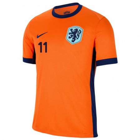 Kandiny Kinder Niederlande Cody Gakpo #11 Orange Heimtrikot Trikot 24-26 T-Shirt