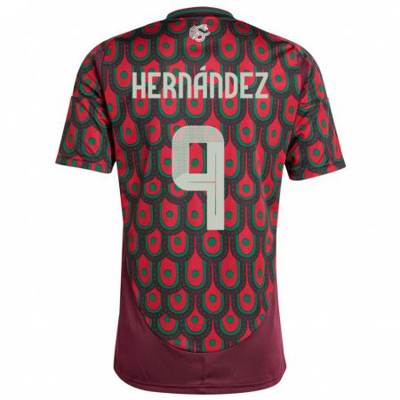 Kandiny Kinder Mexiko Jesus Hernandez #9 Kastanienbraun Heimtrikot Trikot 24-26 T-Shirt