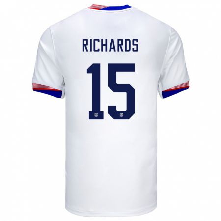Kandiny Kinder Vereinigte Staaten Chris Richards #3 Weiß Heimtrikot Trikot 24-26 T-Shirt