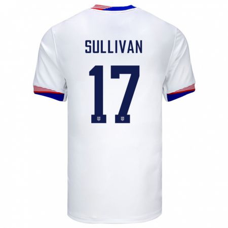 Kandiny Kinder Vereinigte Staaten Andi Sullivan #17 Weiß Heimtrikot Trikot 24-26 T-Shirt