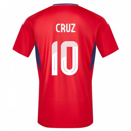 Kandiny Kinder Costa Rica Shirley Cruz #10 Rot Heimtrikot Trikot 24-26 T-Shirt