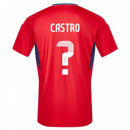 Kandiny Kinder Costa Rica Mathias Castro #0 Rot Heimtrikot Trikot 24-26 T-Shirt