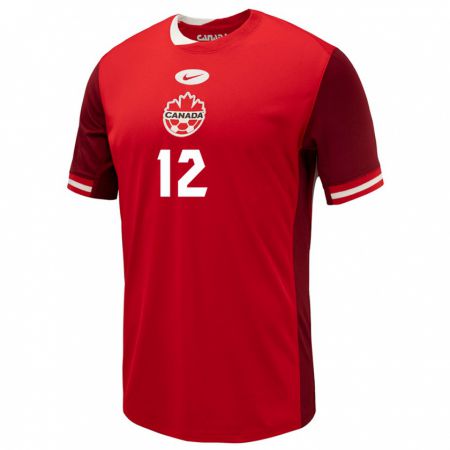 Kandiny Kinder Kanada Iké Ugbo #12 Rot Heimtrikot Trikot 24-26 T-Shirt