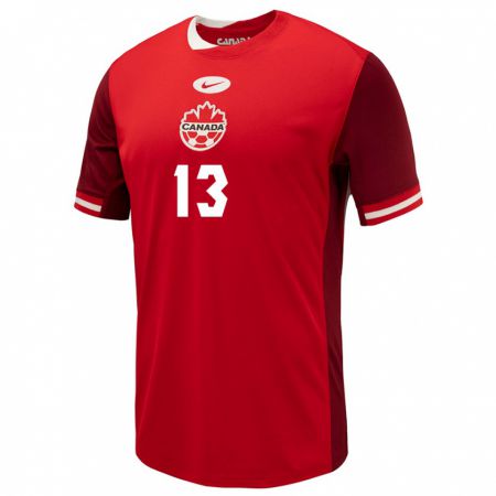 Kandiny Kinder Kanada Kobe Franklin #13 Rot Heimtrikot Trikot 24-26 T-Shirt