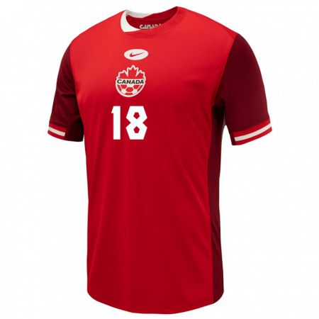 Kandiny Kinder Kanada Alexander O'brien #18 Rot Heimtrikot Trikot 24-26 T-Shirt