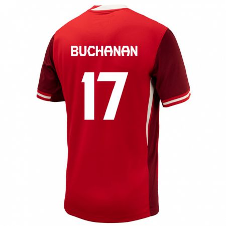 Kandiny Kinder Kanada Tajon Buchanan #17 Rot Heimtrikot Trikot 24-26 T-Shirt