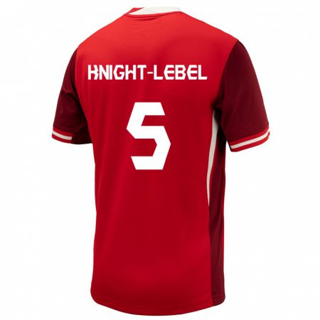 Kandiny Kinder Kanada Jamie Knight-Lebel #5 Rot Heimtrikot Trikot 24-26 T-Shirt