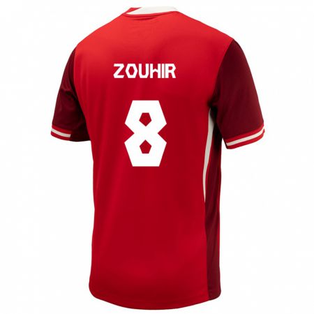 Kandiny Kinder Kanada Rida Zouhir #8 Rot Heimtrikot Trikot 24-26 T-Shirt