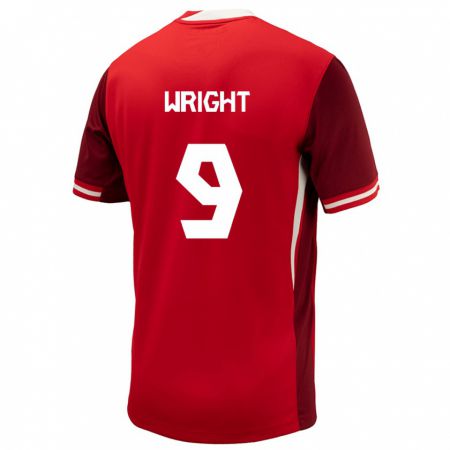 Kandiny Kinder Kanada Lowell Wright #9 Rot Heimtrikot Trikot 24-26 T-Shirt