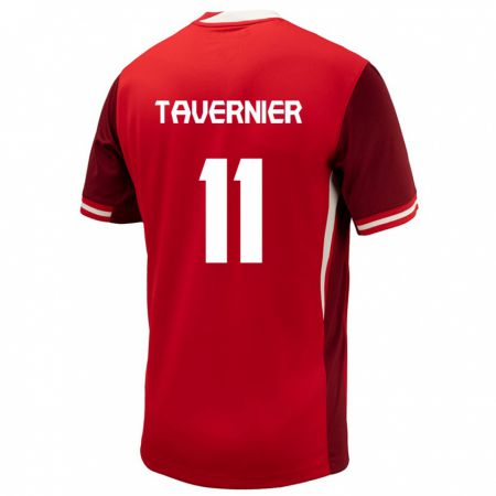 Kandiny Kinder Kanada Kevaughn Tavernier #11 Rot Heimtrikot Trikot 24-26 T-Shirt