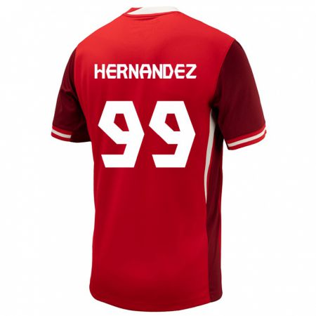 Kandiny Kinder Kanada Jeneva Hernandez Gray #99 Rot Heimtrikot Trikot 24-26 T-Shirt