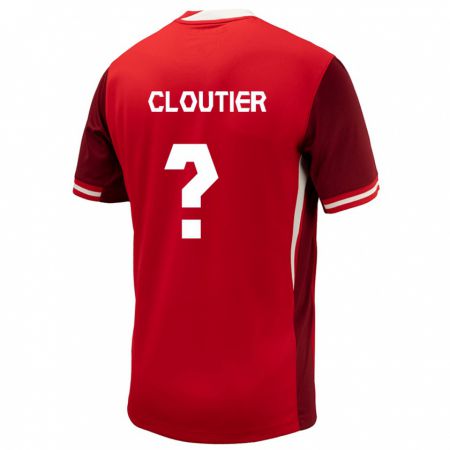 Kandiny Kinder Kanada Loic Cloutier #0 Rot Heimtrikot Trikot 24-26 T-Shirt