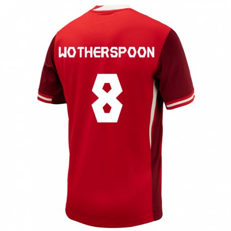 Kandiny Kinder Kanada David Wotherspoon #8 Rot Heimtrikot Trikot 24-26 T-Shirt