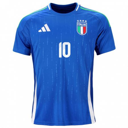 Kandiny Kinder Italien Cristiana Girelli #10 Blau Heimtrikot Trikot 24-26 T-Shirt