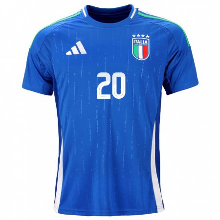 Kandiny Kinder Italien Nicolò Zaniolo #20 Blau Heimtrikot Trikot 24-26 T-Shirt