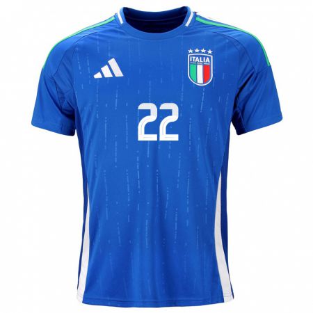 Kandiny Kinder Italien Stephan El Shaarawy #22 Blau Heimtrikot Trikot 24-26 T-Shirt